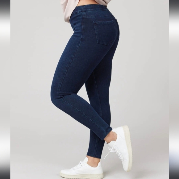 SPANX Jean-ish Ankle Leggings Pull-On Hidden Core Shaping Stretch Jeans - Sz XLP - Picture 2 of 16